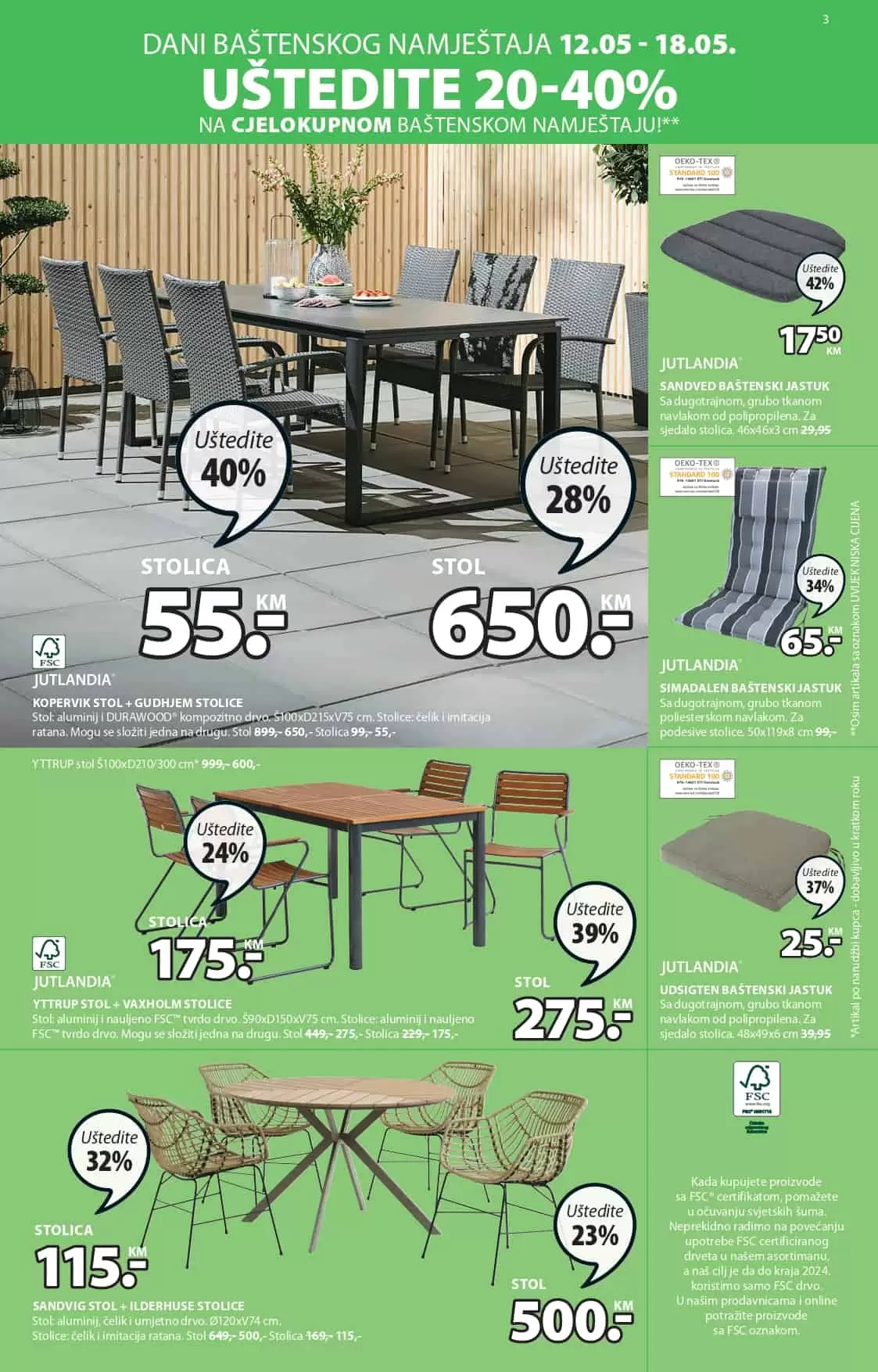 Sniženje JYSK bastenskog namjestaja!