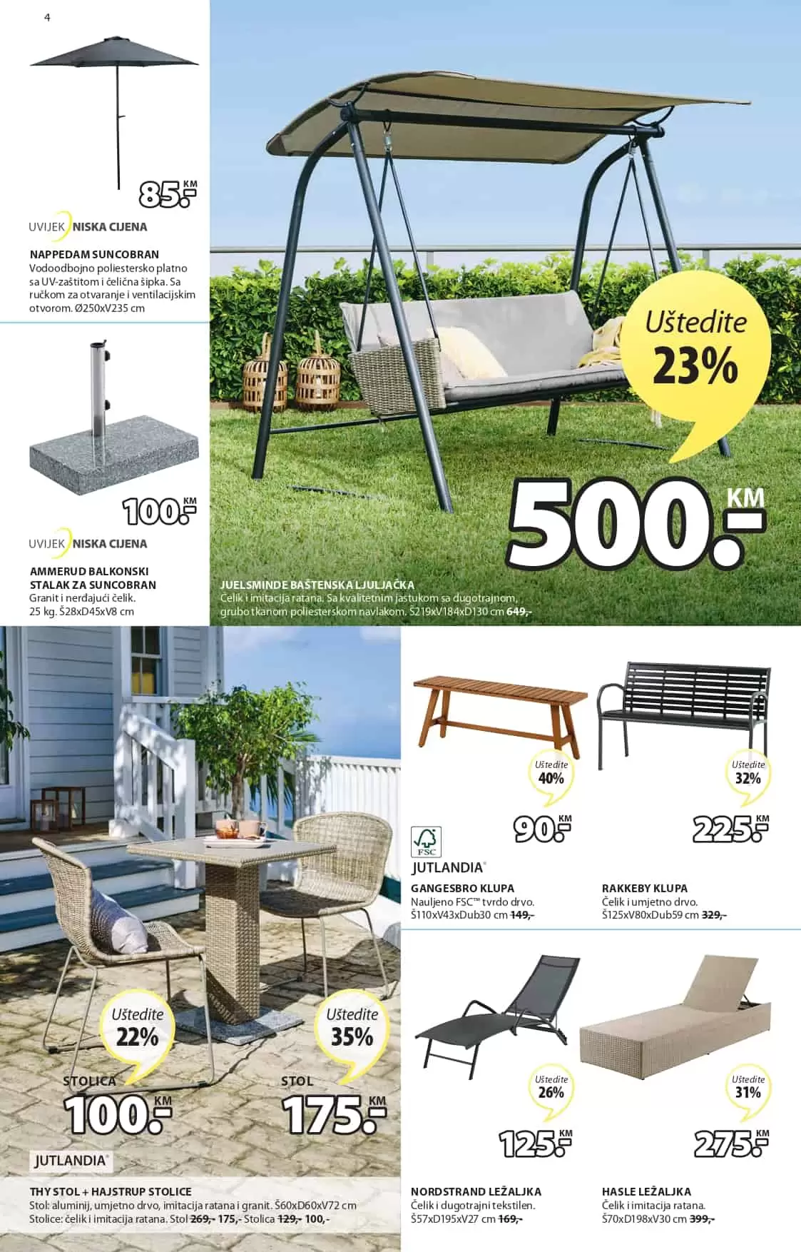 Sniženje JYSK bastenskog namjestaja!