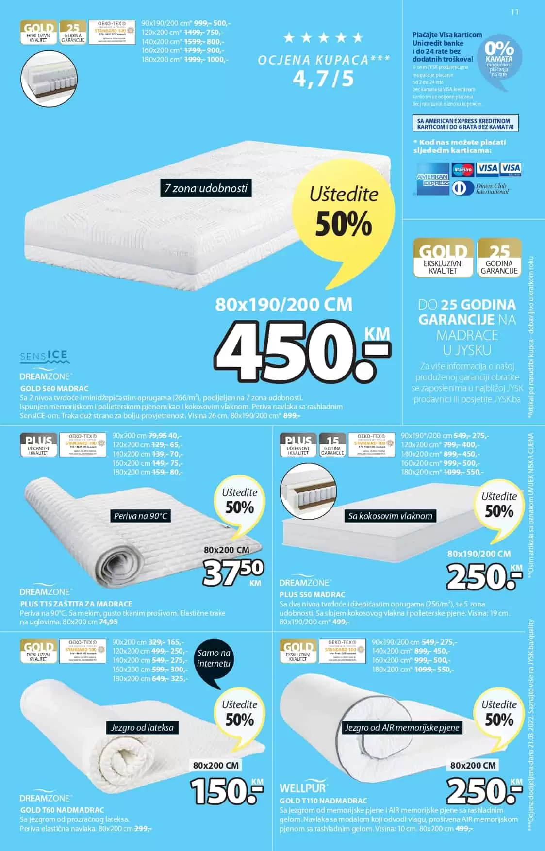 Jysk madraci i JYSK nadmadraci su sniženi!