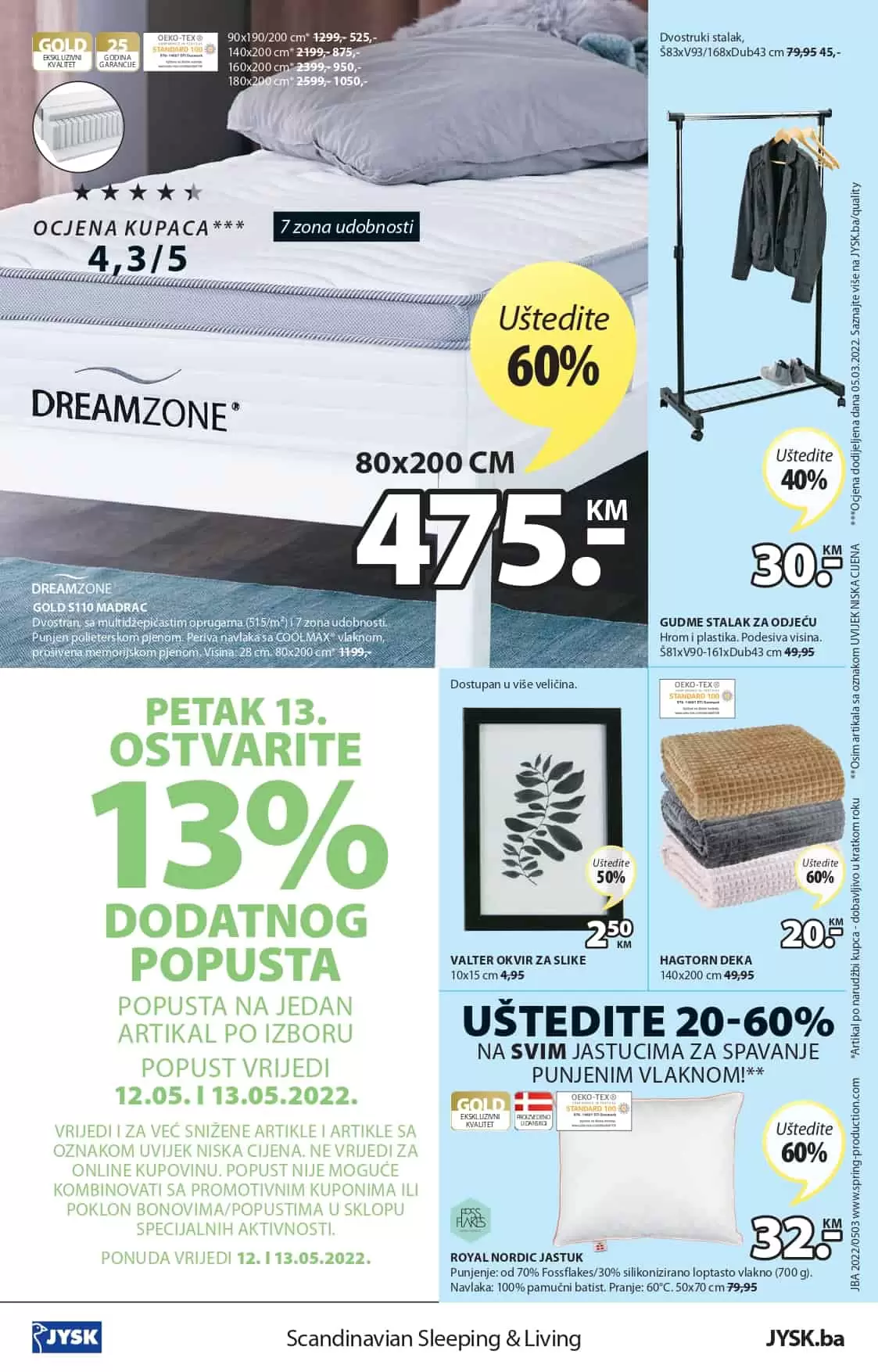 Jysk nam donosi 13% popusta na cjelokupni asortiman!