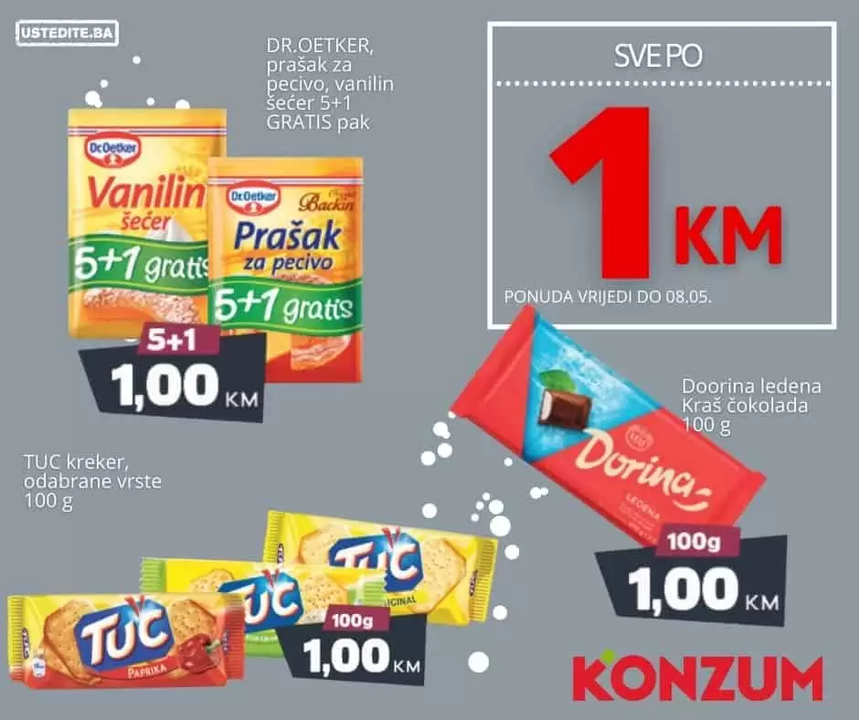 KONZUMM SVE PO 1 KM! Pogledajtte KONZU katalog i uštedite novac! 