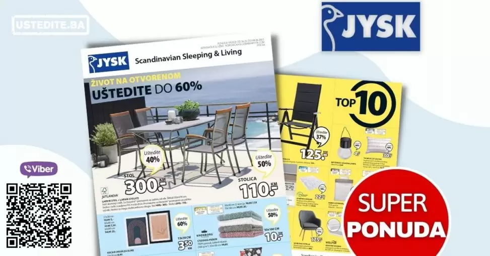 Jysk katalog donosi nam sjajne akcijske cijene namještaja, baštenskog namještaja, kućnog tekstila.