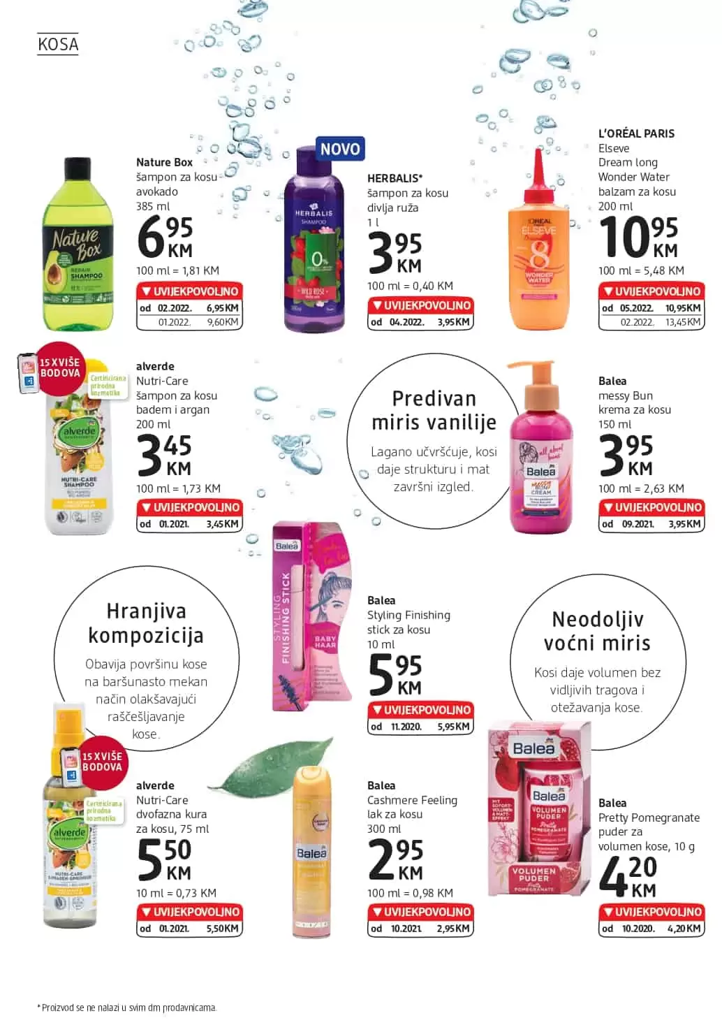 dm katalog donosi nam UVIJEKPOVOLJNO cijene! Posjetite dm prodavnice i uzivajte akcijskim cijenama!