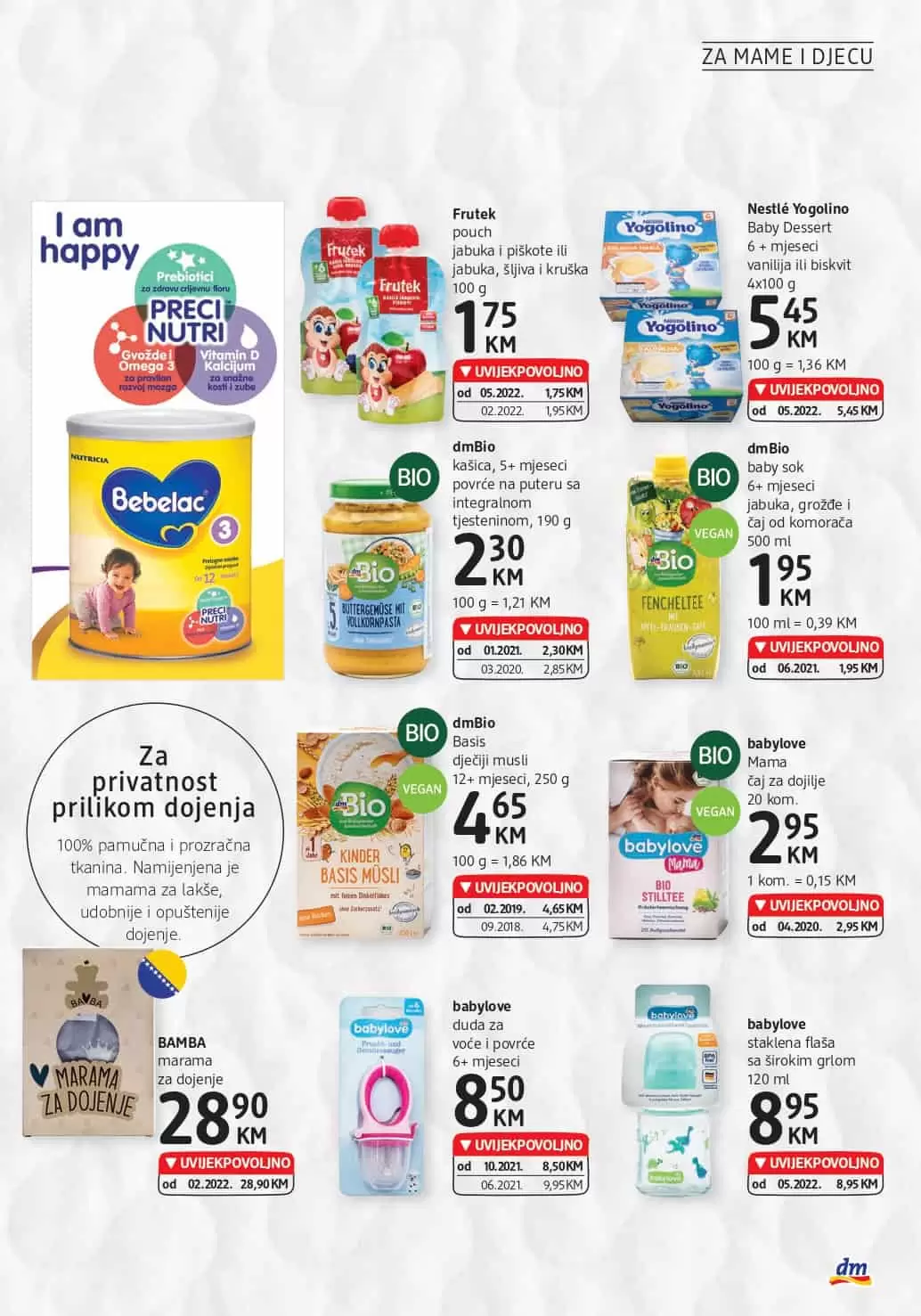 dm katalog donosi nam UVIJEKPOVOLJNO cijene! Posjetite dm prodavnice i uzivajte akcijskim cijenama!