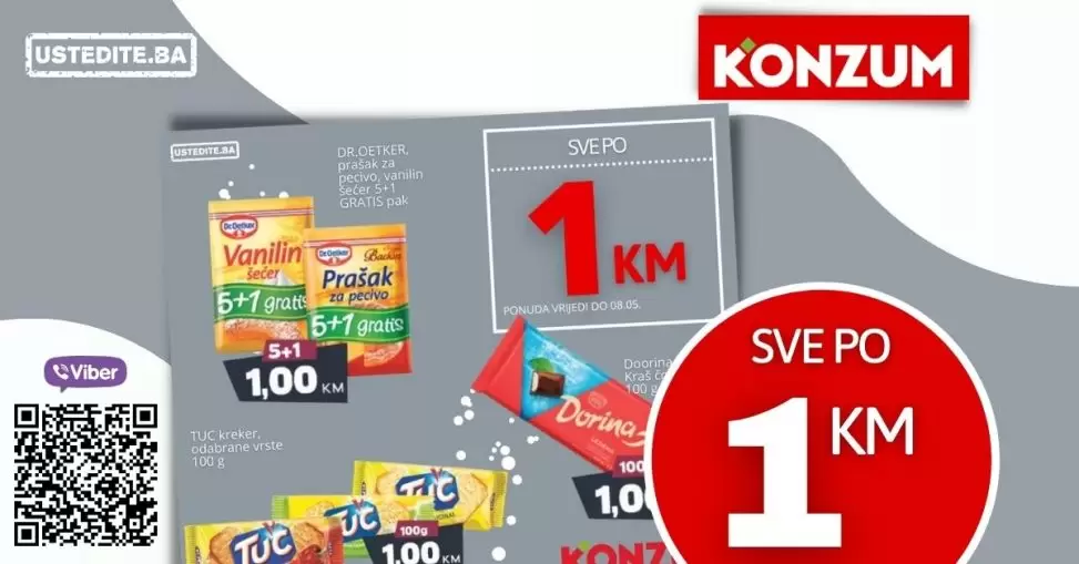 KONZUM SVE PO 1 KM! Pogledajtte KONZU katalog i uštedite novac!