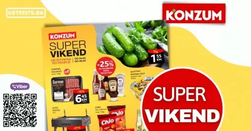 Konzum vikend akcija donosi nam snizenje rostilja, mesa za rostilj, heinz asortimana! Ustedite novac