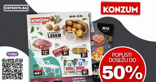 Konzum akcijski katalog donosi nam velike popuste. Posjetite Konzum prodavnice i ostvarite velike ustede!