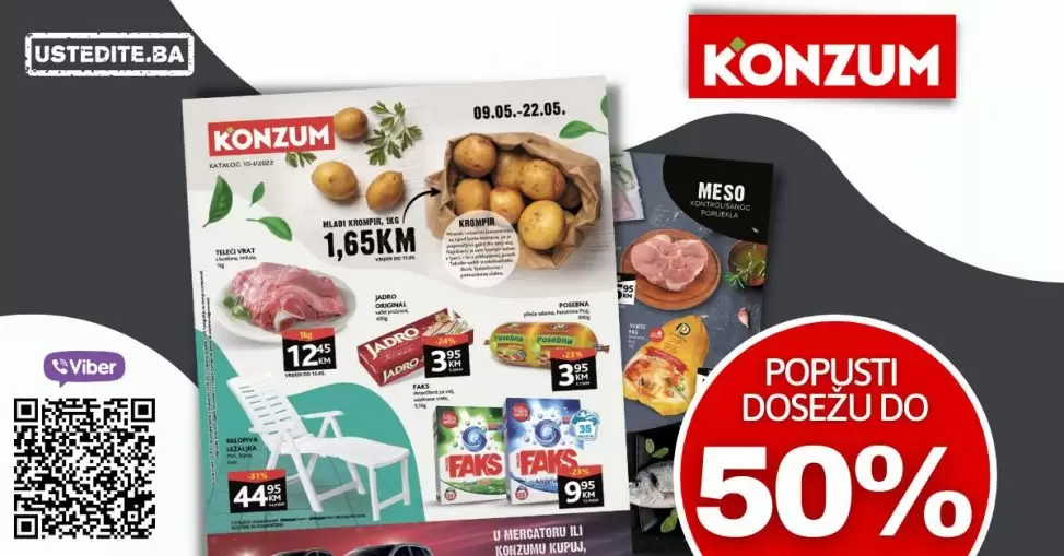 Konzum akcijski katalog donosi nam velike popuste. Posjetite Konzum prodavnice i ostvarite velike ustede!