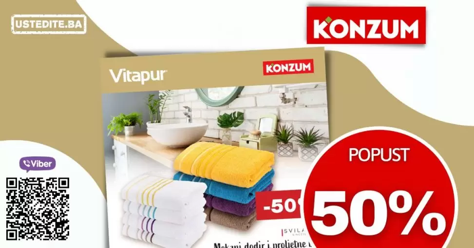 Konzum Vitapur Rainbow SVILANIT peškiri sniženi 50%