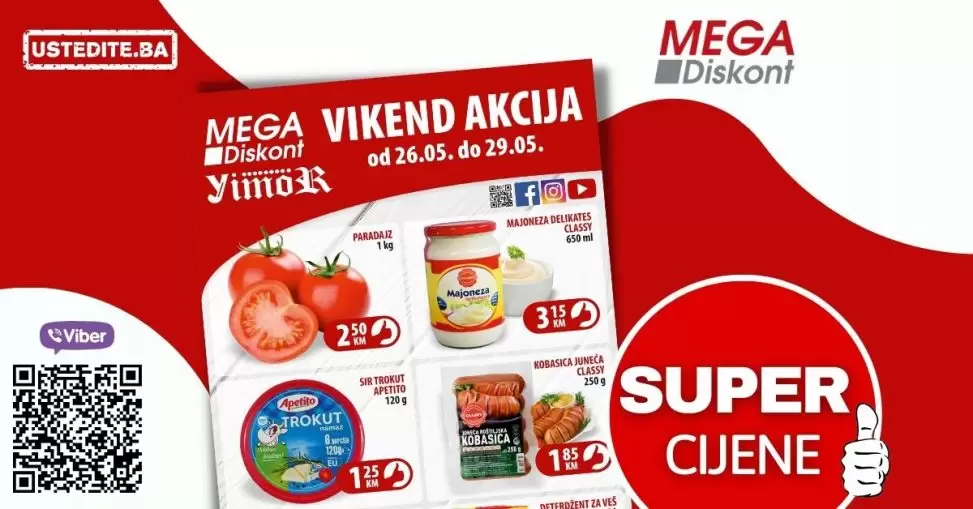 Yimor i Mega Diskont vikend akcija nam donosi super cijene!