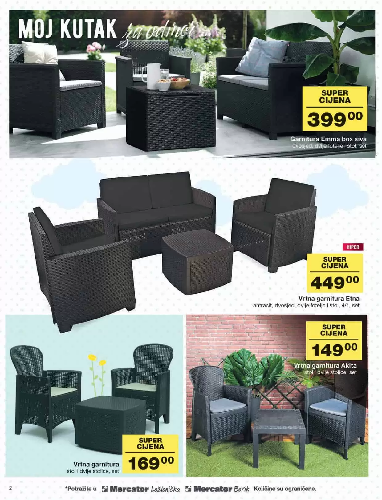 Mercator katalog donosi nam akcijske cijene bazena, bastenskog namjestaja, tekstila, posudja! Iskoristite popuste i do 50%!