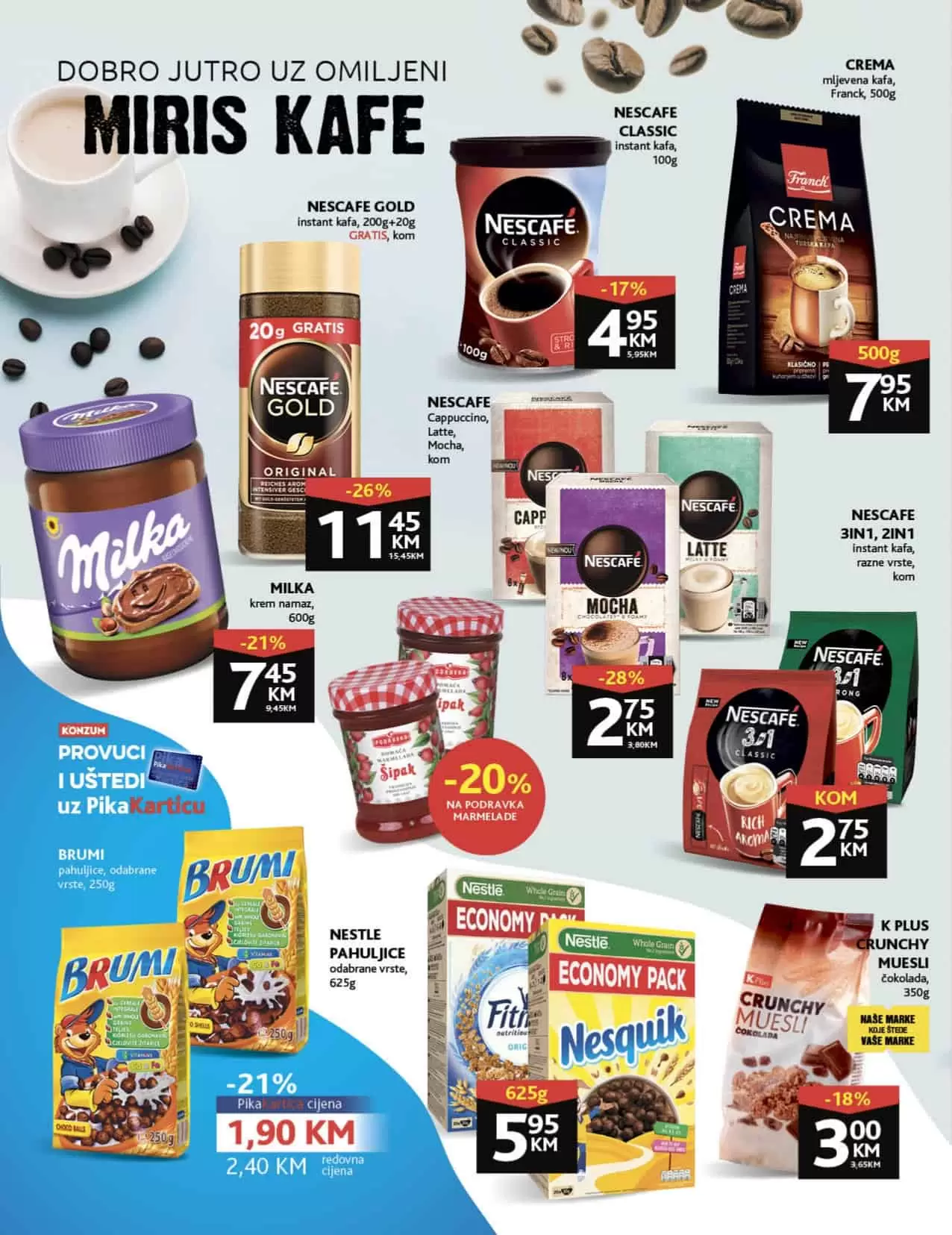 Konzum kataloog donosi nam popuste i do 50%! Pogledajte KONZM katalog i brzo u Konzum prodavnicu.
