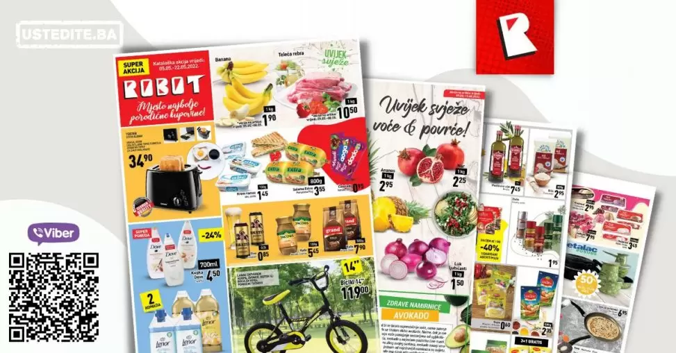 Robot katalog donosi nam akcijske cijene hrane, voca i povrca, kucne hemije, djecijih pelena! Posjetite robot prodavnice i ustedite novac!
