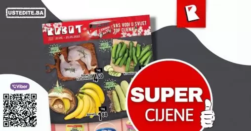 Robot akcija za pcetak sedmice donosi nam akcijske cijene hrane! Posjetite Robot prodavnice i ustedite novac!