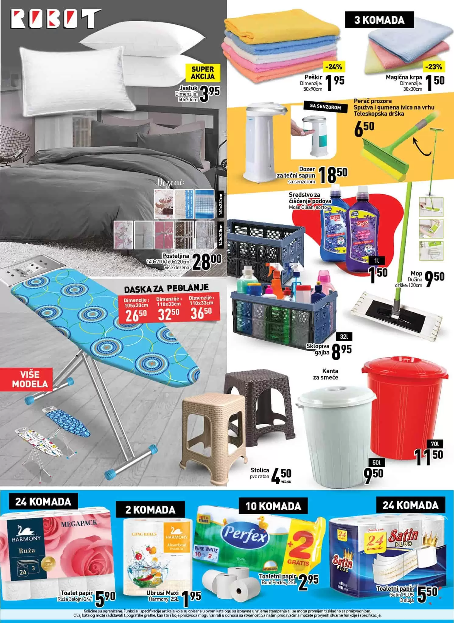 Robot katalog donosi nam akcijske cijene hrane, kucne hemije, namjestaja, bastenskog namjestaja, igracaka! Pgledajte katalog, odaberite svje favorite i posjetite Robot poslovnice!