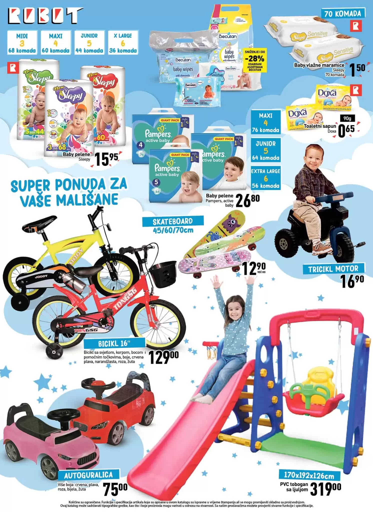 Robot katalog donosi nam akcijske cijene hrane, kucne hemije, namjestaja, bastenskog namjestaja, igracaka! Pgledajte katalog, odaberite svje favorite i posjetite Robot poslovnice!