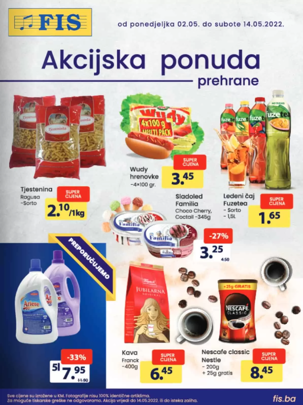 Fis akcijski katalog prehrane i hemije donosi nam popuste i do 39%! Iskoristite ovu super Fis ponudu i kupujte po akcijskim cijenama!