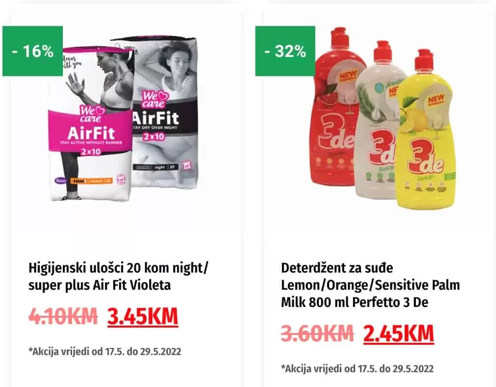 Bingo super snizenje hrane, licne higijene i kucne hemije.