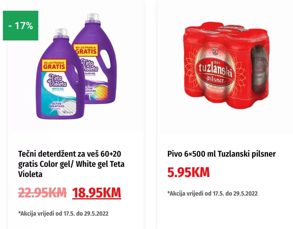 Bingo super snizenje hrane, licne higijene i kucne hemije.