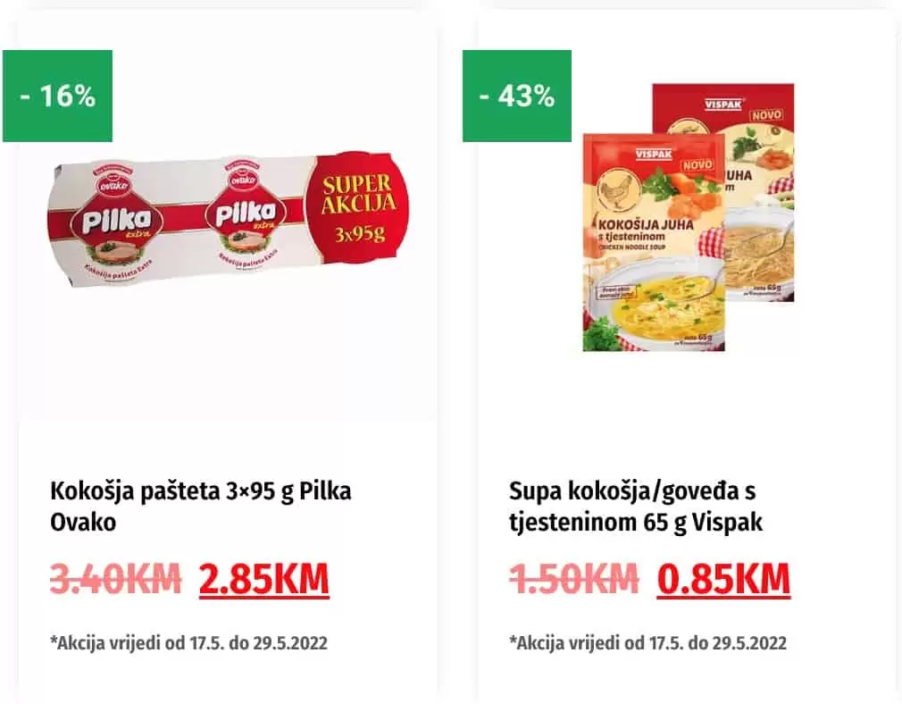 Bingo super snizenje hrane, licne higijene i kucne hemije.