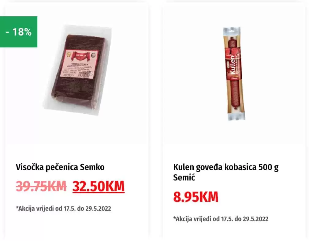 Bingo super snizenje hrane, licne higijene i kucne hemije.