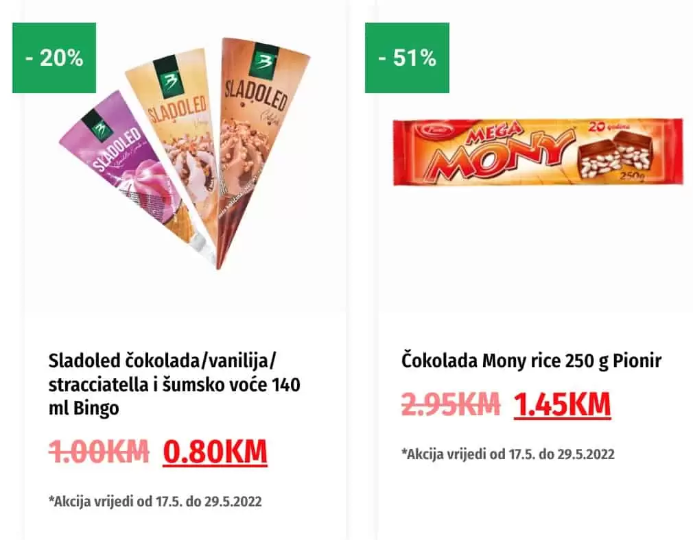 Bingo super snizenje hrane, licne higijene i kucne hemije.