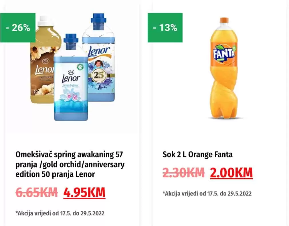 Bingo super snizenje hrane, licne higijene i kucne hemije.