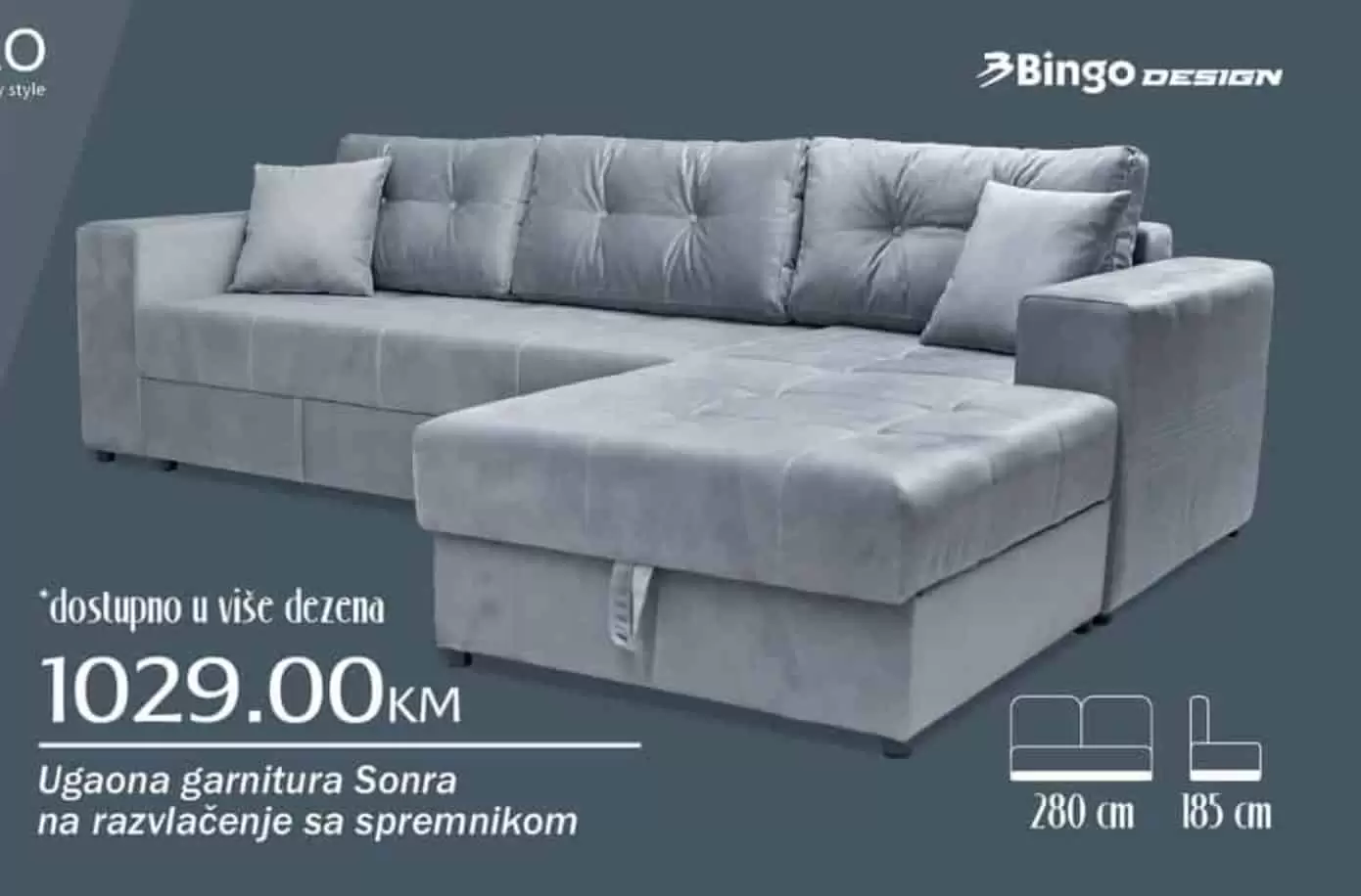 Bingo katalog NAMJEŠTAJ: Ugaone garniture, trosjedi, dvosjedi, fotelje