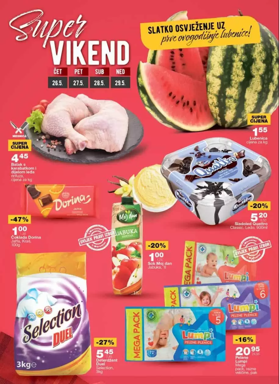 Mercator vikend akcija donosi nam popuste i do 50%! Posjetite Mercator prodavnice i ostvarite značajne uštede!