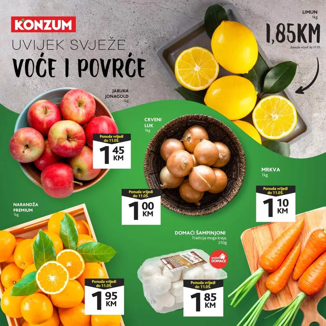 Konzum sniženje VOĆE i POVRĆE