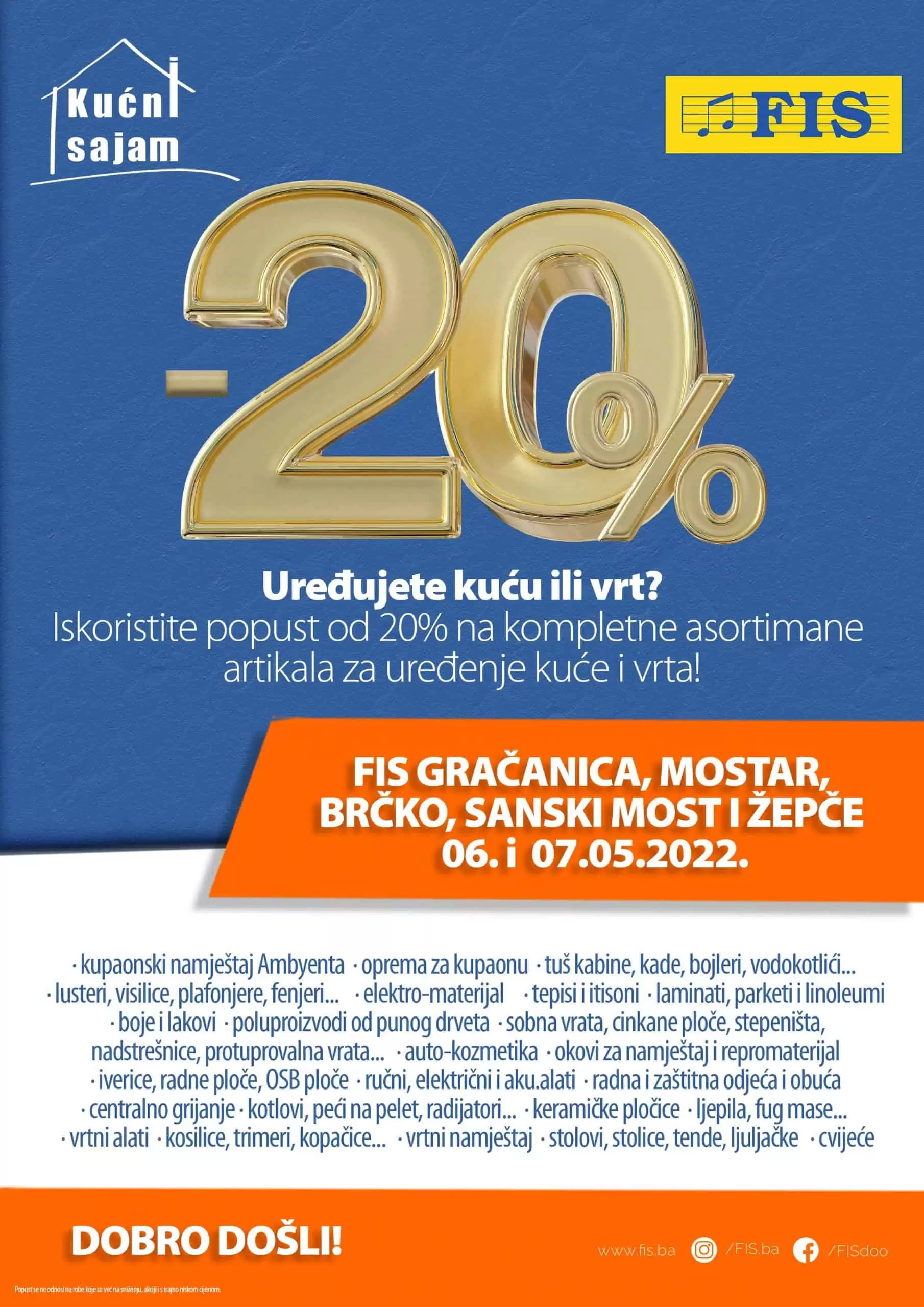 Gradite, renovirate kuću ili uređujete vrt? Vrijeme je za FIS Kućni sajam! 