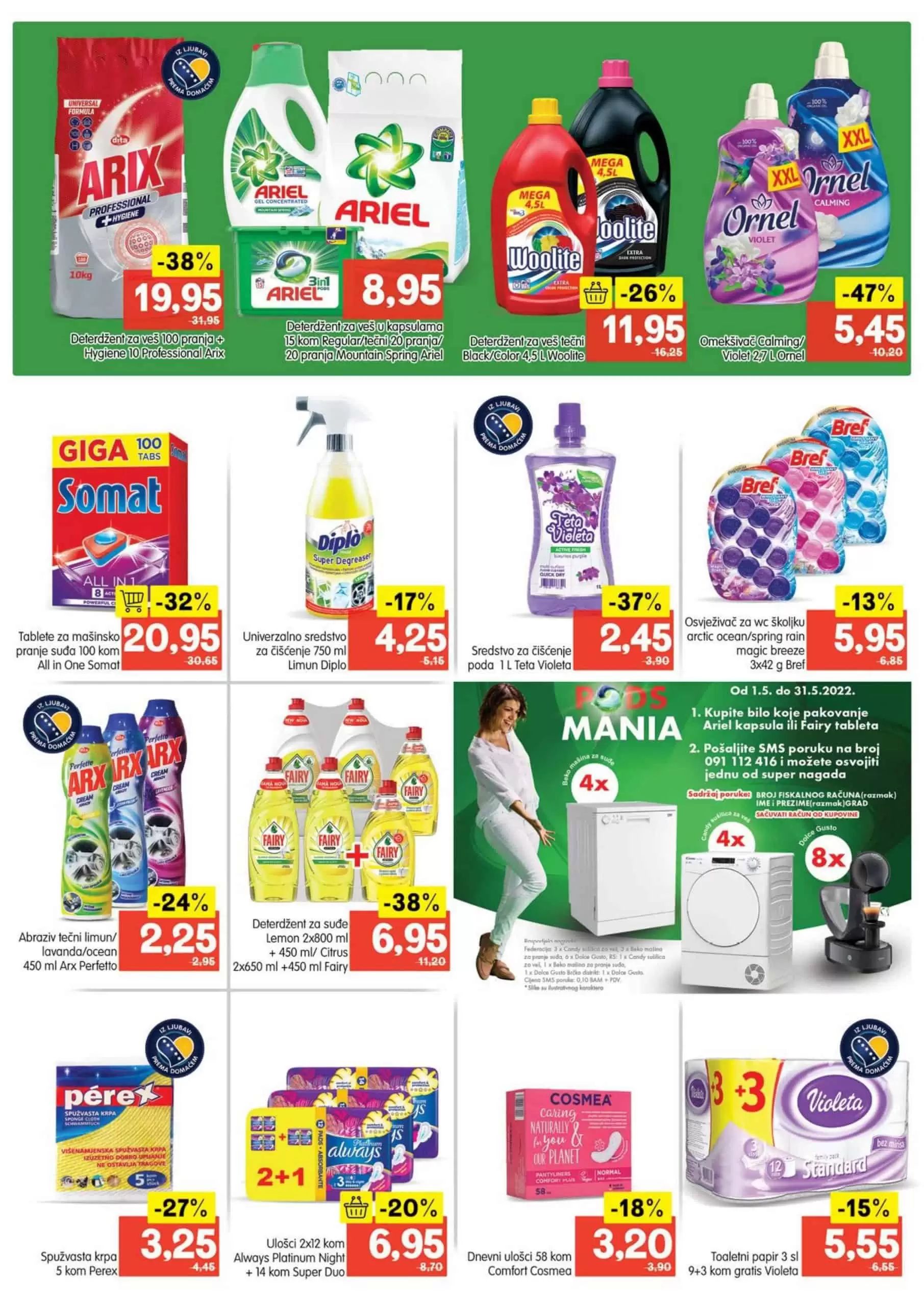 Bingo kataloška akcija donosi nam senzacionalne popuste. Pogledajte Bingo katalog i uštedite kupujući prehrambene proizvode i kućnu hemiju!