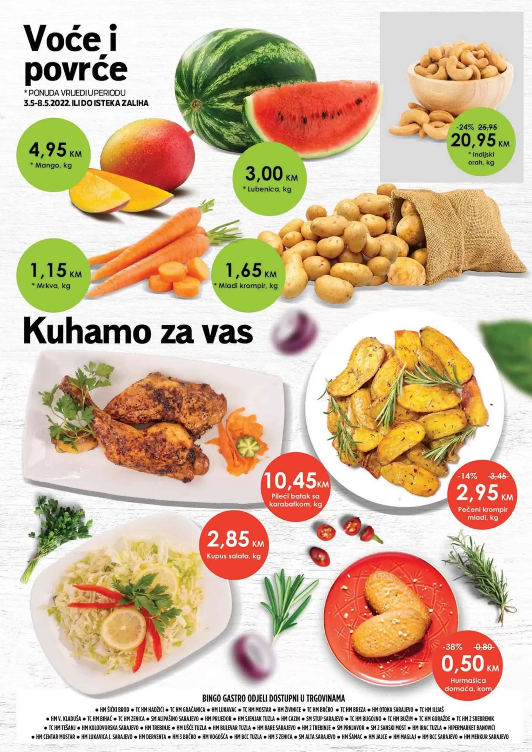 Bingo kataloška akcija donosi nam senzacionalne popuste. Pogledajte Bingo katalog i uštedite kupujući prehrambene proizvode i kućnu hemiju!