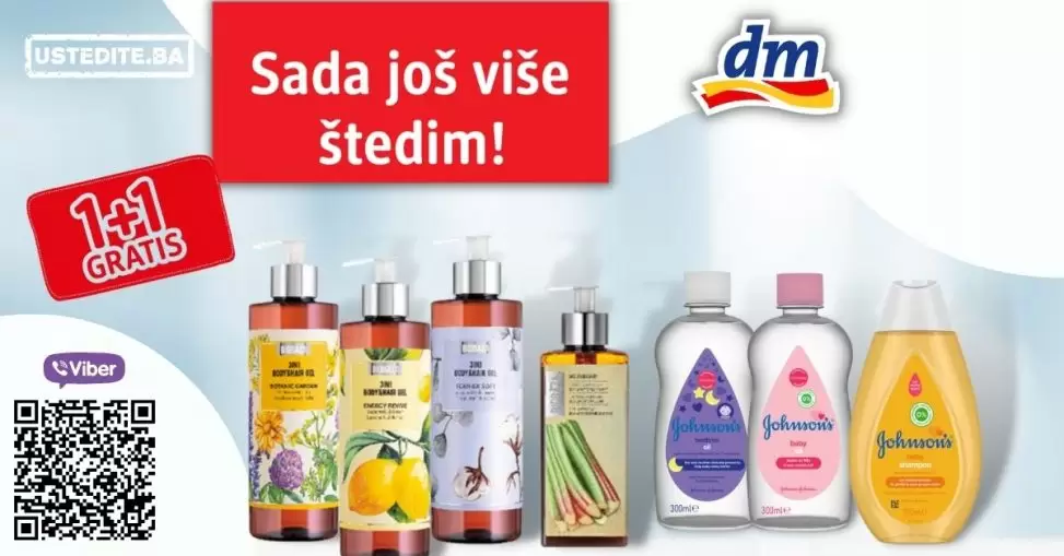 dm Sada jos vise stedim! Kupovinom u dm prodavnicama uvijek dobijem gratis prozivod, super cijenu ili poklon uz kupovinu!