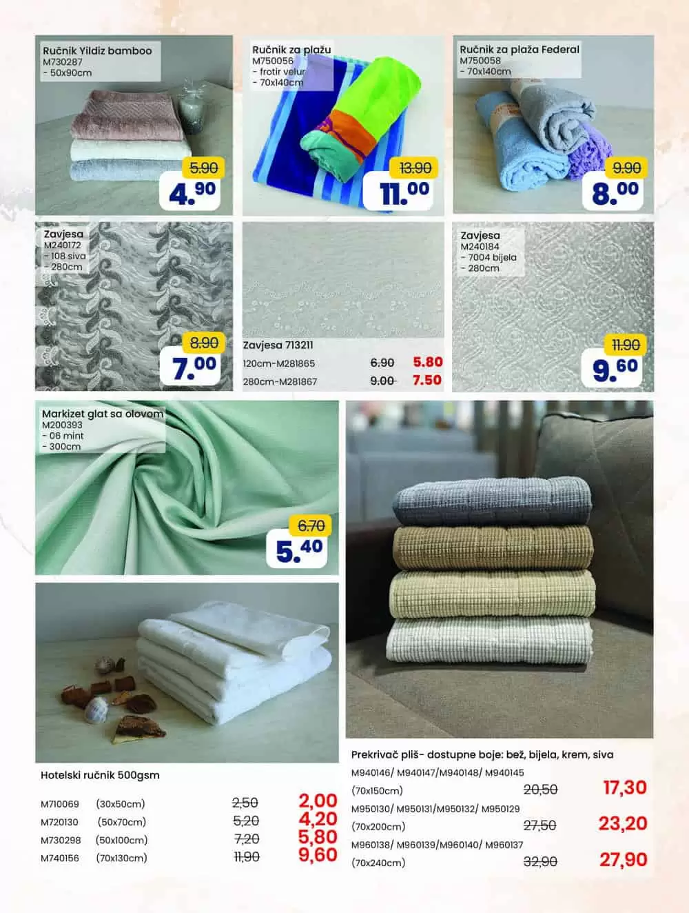 Fis kucni tekstil je snižen