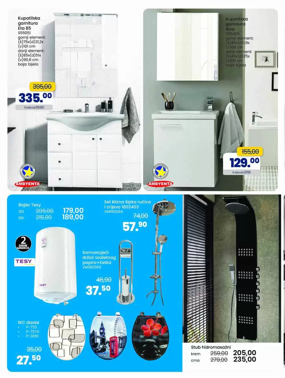 Sniženje Kupatilskog namještaja i kupatilskih garnitura pogledajte u Fis-u!