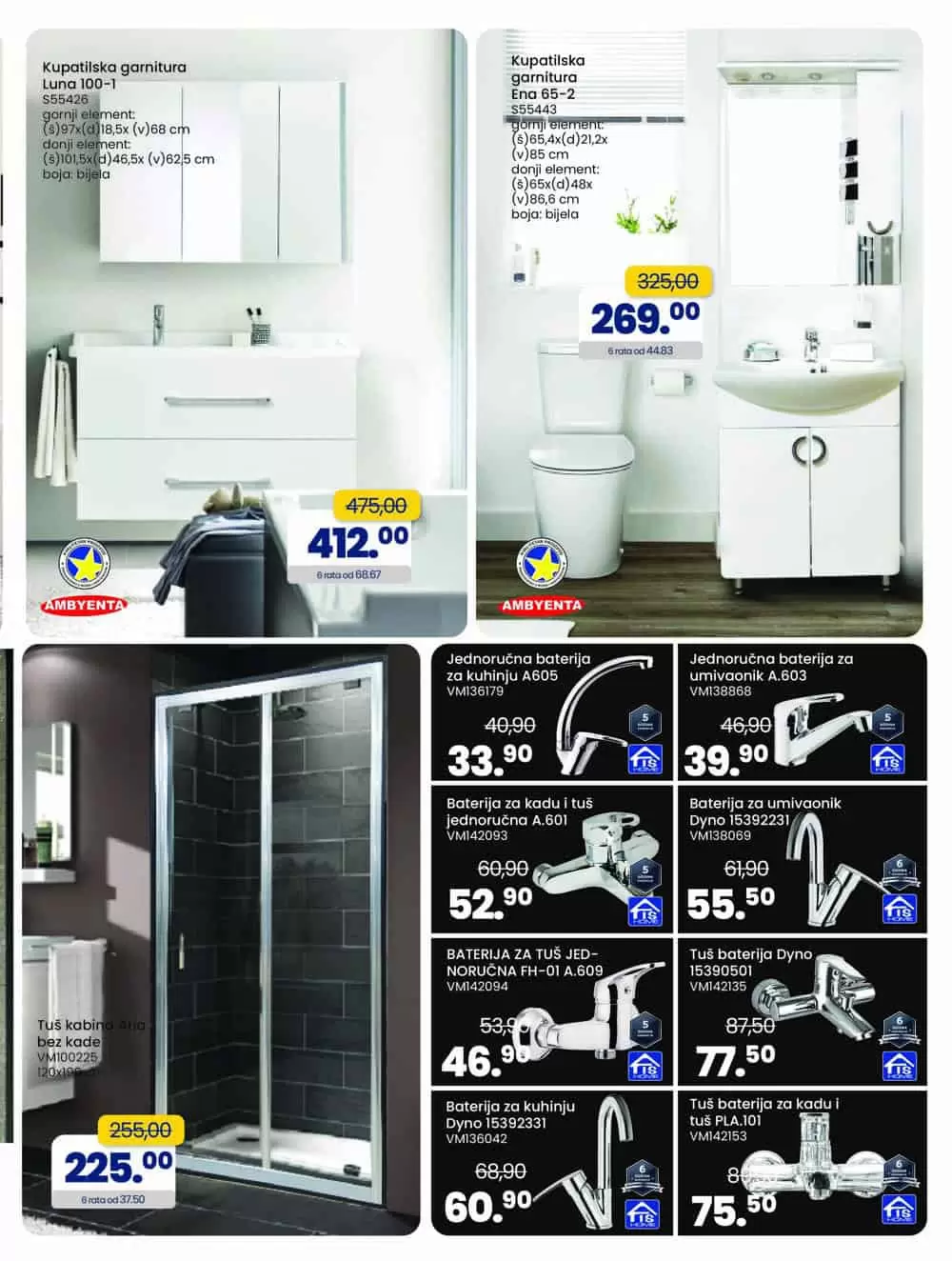 Sniženje Kupatilskog namještaja i kupatilskih garnitura pogledajte u Fis-u!