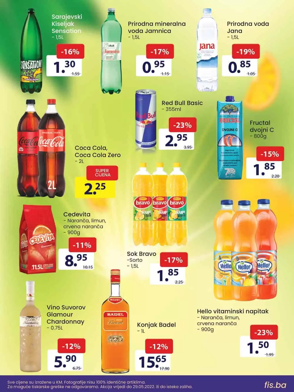 FIS akcijska ponuda na odjelu prehrane i hemije donosi nam sjajne akcijske cijene! Ustedite novac kupujuci prehrambene proizvode i kucnu hemiju.