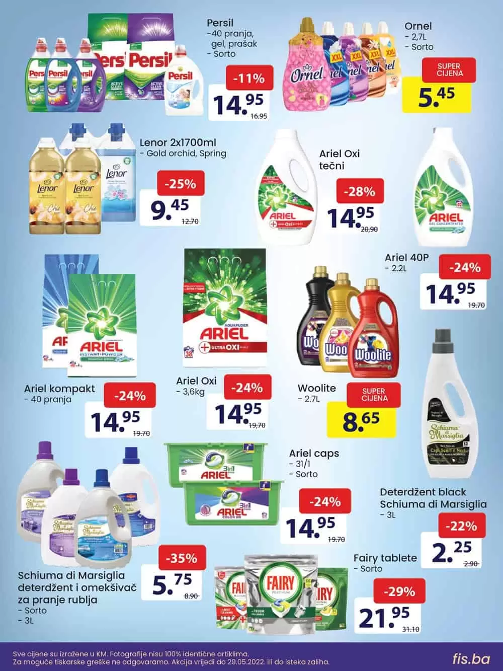 FIS akcijska ponuda na odjelu prehrane i hemije donosi nam sjajne akcijske cijene! Ustedite novac kupujuci prehrambene proizvode i kucnu hemiju.