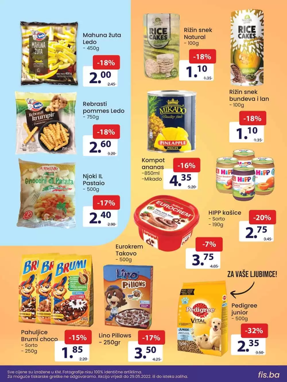 FIS akcijska ponuda na odjelu prehrane i hemije donosi nam sjajne akcijske cijene! Ustedite novac kupujuci prehrambene proizvode i kucnu hemiju.