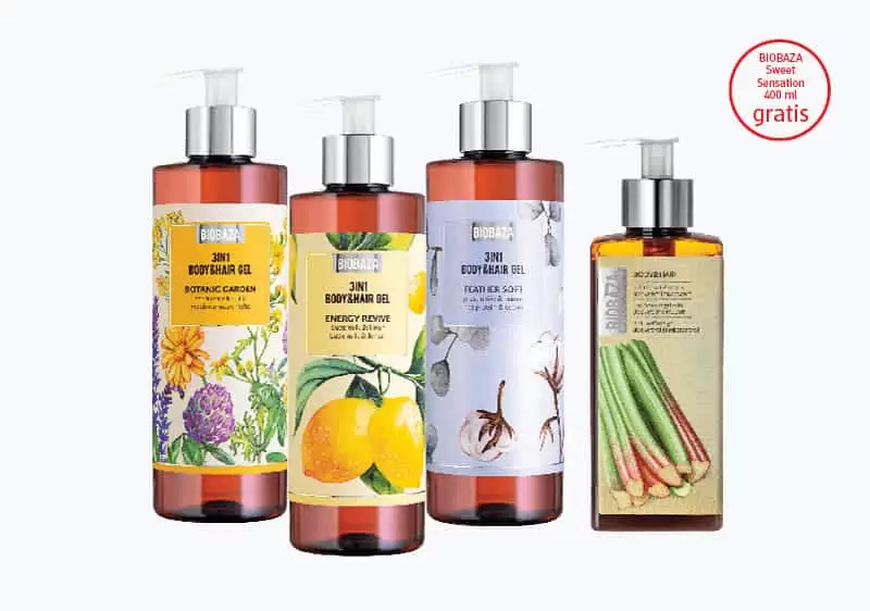 Kupvinom bilo kojeg BIOBAZA gela za tuširanje od 400 ml, na kasi preuzmete BIOBAZA gel za tuširanje Sweer Sensation 400 ml na poklon. 