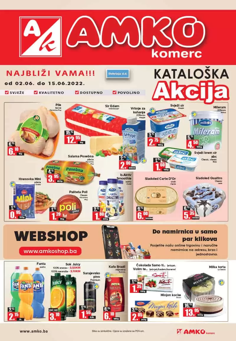 Amko kataloska akcija donosi nam sniženje hrane i kucne hemije!