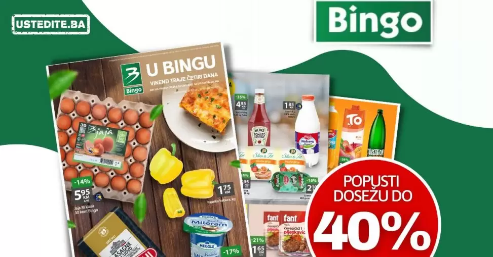 Bingo vikend akcija JUNI 2022▷【SNIZENJE do -40%】do 26.06.2022.