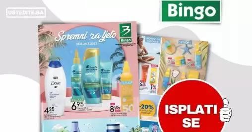Bingo katalog SPREMNI ZA LJETO juni/juli 2022 akcija snizenja do 24.07.2022.