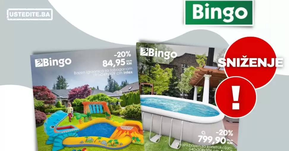 Bingo BAZENI super AKCIJA & SNIŽENJE juni 2022