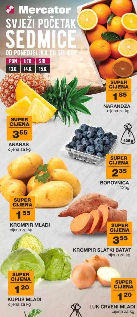 Mercator katalog svjeza ponuda donos nam akcijske cijene prehrambenih proizvoda!