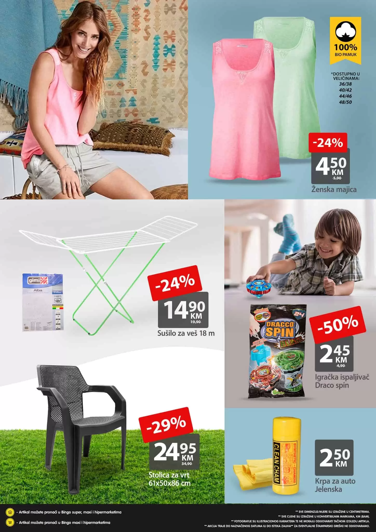 Bingo vikend akcija 02-05.06.2022.donosi nam odličnu ponudu prehrane, kucne hemije i odjece po super niskim cijenama!