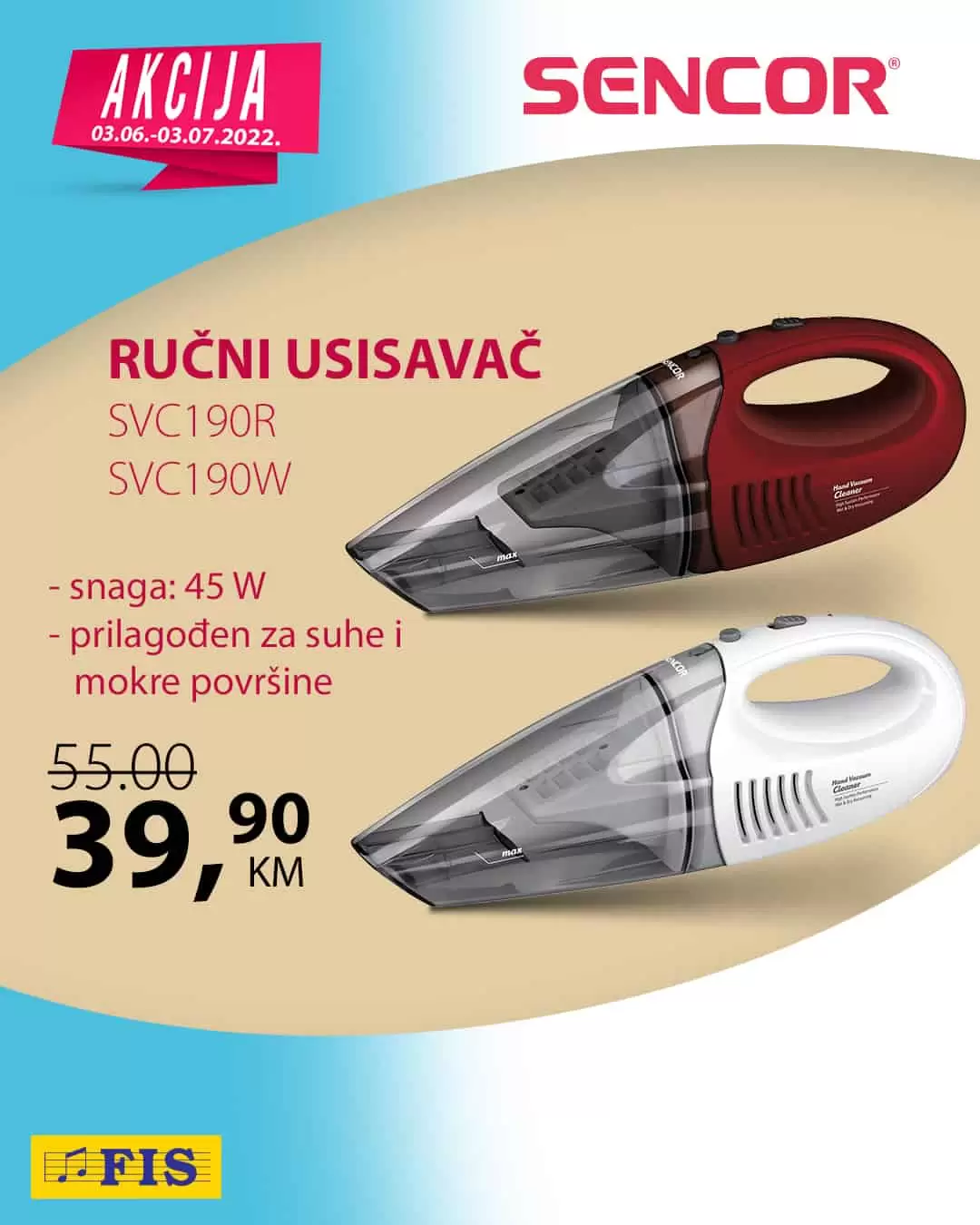 FIS SNIZENJE Sencor kucanskih aparata /katalog akcija juni 2022