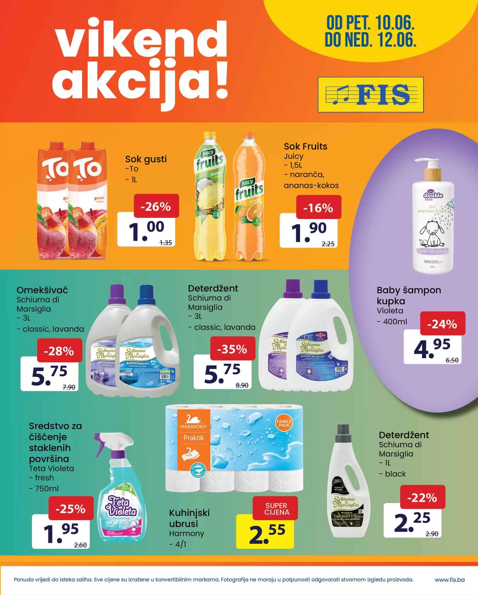 Nova Fis vikend akcija donosi nam velika sniženja prehrane! Fis vikend akcija JUNI 2022 ▷【POPUSTI do 43%】10-12.06.2022. 