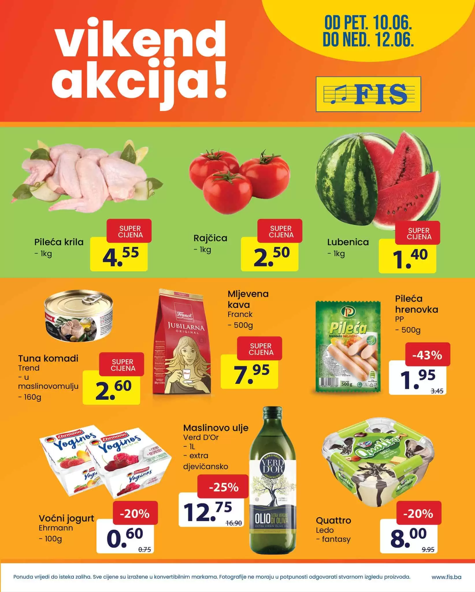 Nova Fis vikend akcija donosi nam velika sniženja prehrane! Fis vikend akcija JUNI 2022 ▷【POPUSTI do 43%】10-12.06.2022.